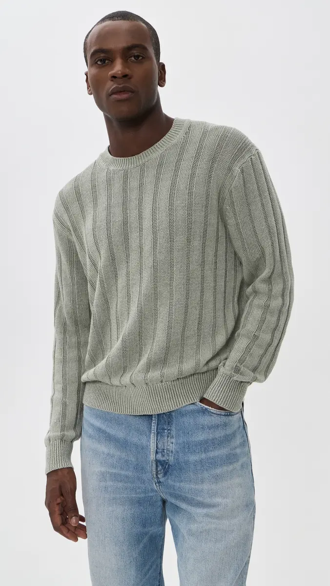Madewell x Shopbop Wide Rib Linen Sweater | Thumbnail 3