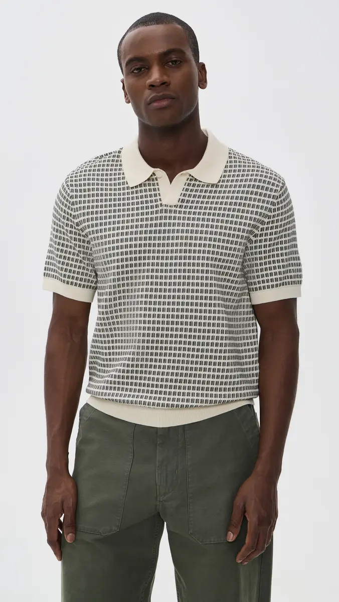 Madewell x Shopbop Sum Stitch Single Button Polo Shirt | Thumbnail 2 Madewell x Shopbop Sum Stitch Single Button Polo Shirt | Thumbnail 2