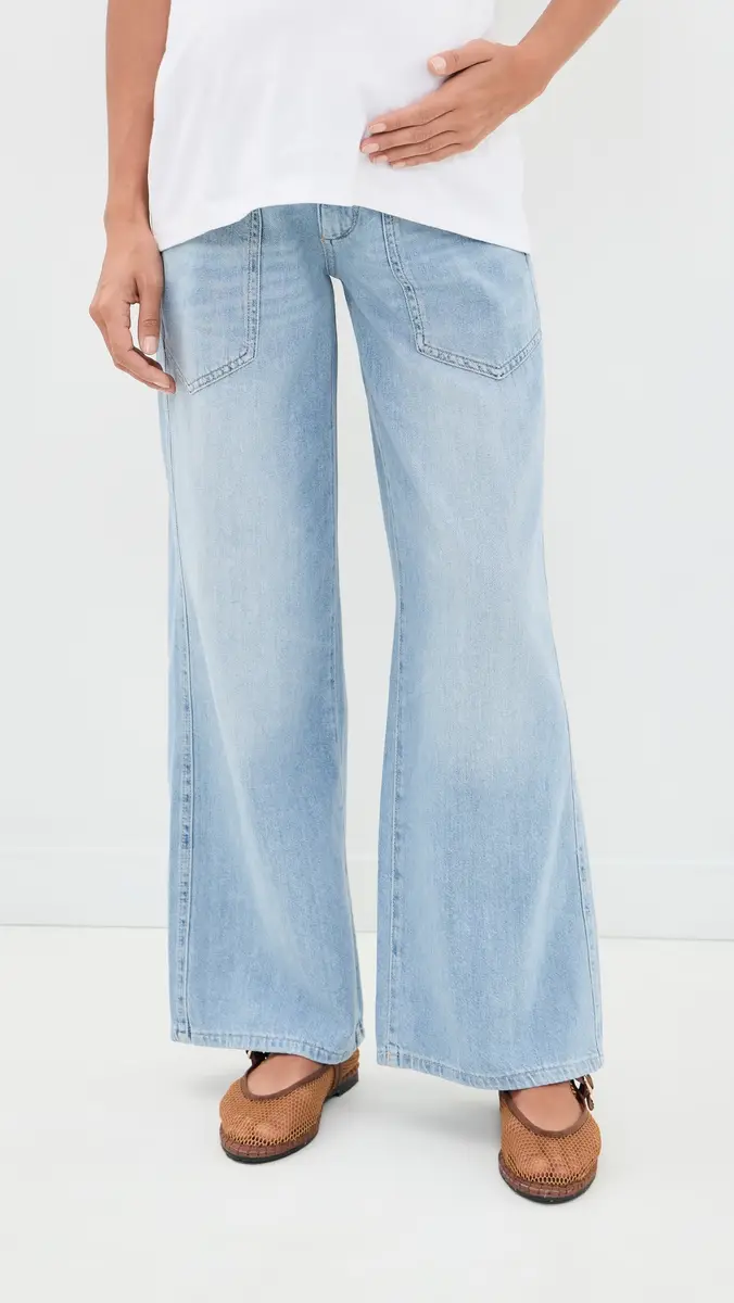 DL1961 x Bumpsuit Hepburn Wide Leg Maternity Jeans | Thumbnail 2 DL1961 x Bumpsuit Hepburn Wide Leg Maternity Jeans | Thumbnail 2