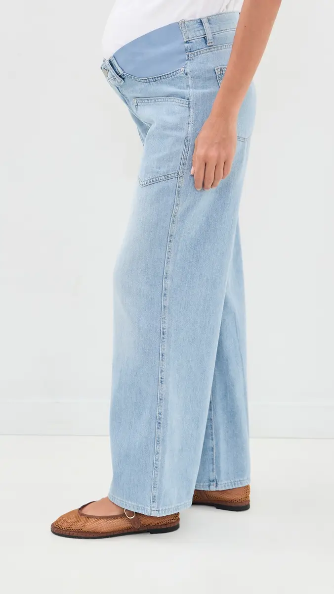 DL1961 x Bumpsuit Hepburn Wide Leg Maternity Jeans | Thumbnail 4 DL1961 x Bumpsuit Hepburn Wide Leg Maternity Jeans | Thumbnail 4