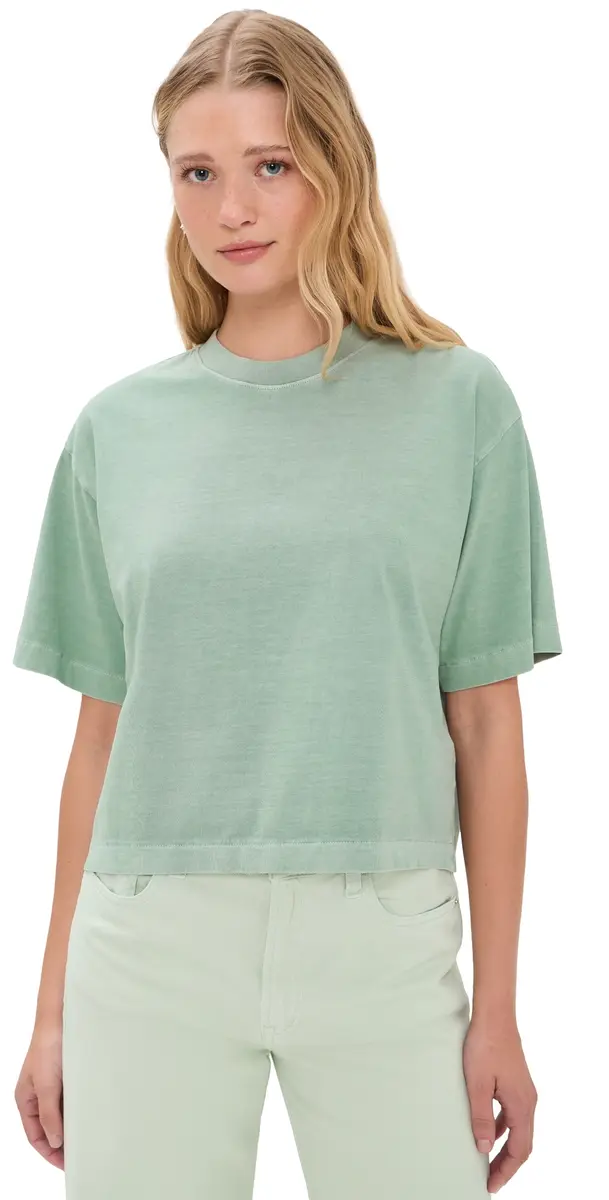 Madewell x Shopbop Boxy Crop Tee Pale Celadon M | Image 1 Madewell x Shopbop Boxy Crop Tee Pale Celadon M | Image 1