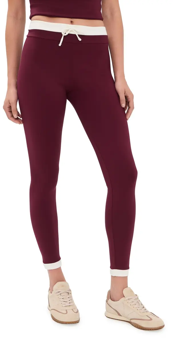 Port de Bras Anne Full Leggings Burgundy/Chantilly M | Image 1 Port de Bras Anne Full Leggings Burgundy/Chantilly M | Image 1