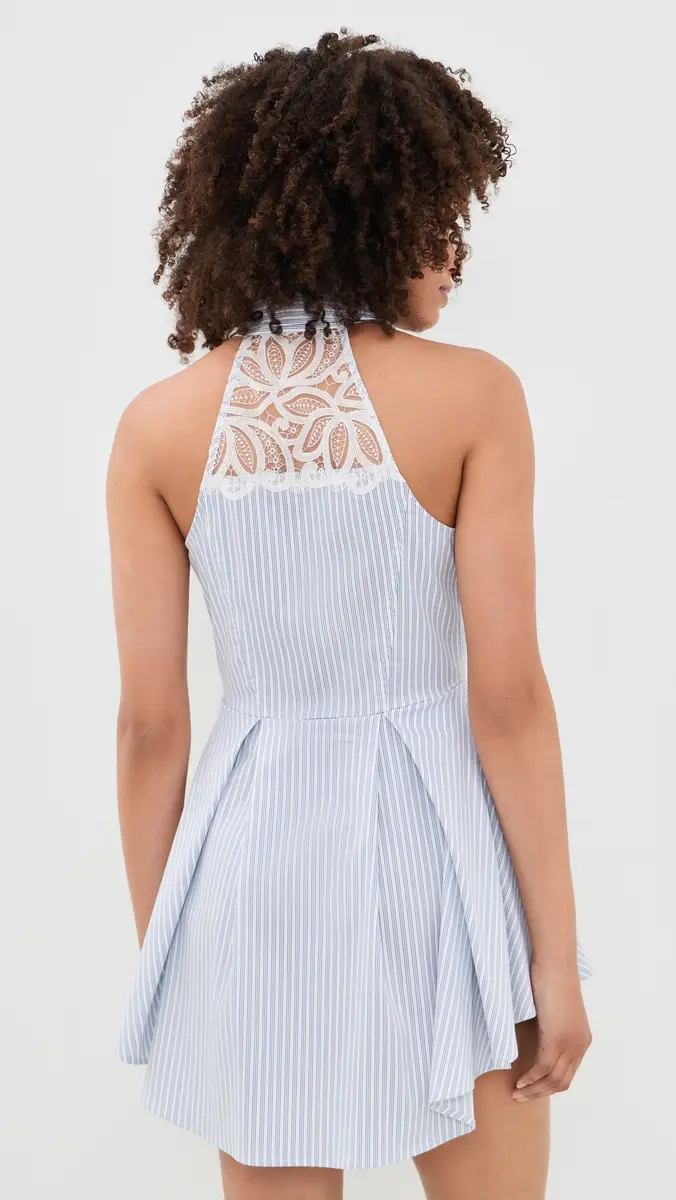 Fleur du Mal Halter Neck Poplin Dress | Thumbnail 3 Fleur du Mal Halter Neck Poplin Dress | Thumbnail 3