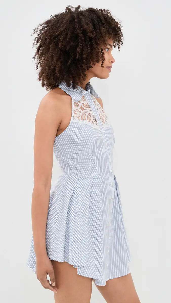 Fleur du Mal Halter Neck Poplin Dress | Thumbnail 4 Fleur du Mal Halter Neck Poplin Dress | Thumbnail 4