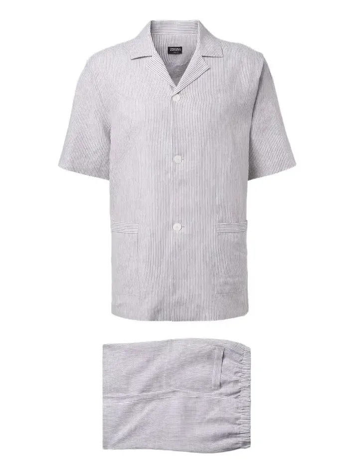 Striped linen pajamas