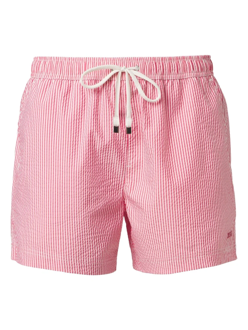 Zegna Striped seersucker swim trunks