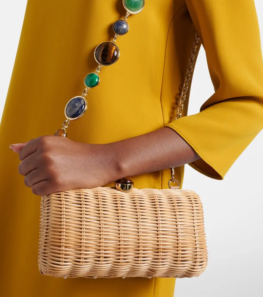 Judith Leiber Couture Poppy embellished wicker clutch | Thumbnail 4 Judith Leiber Couture Poppy embellished wicker clutch | Thumbnail 4