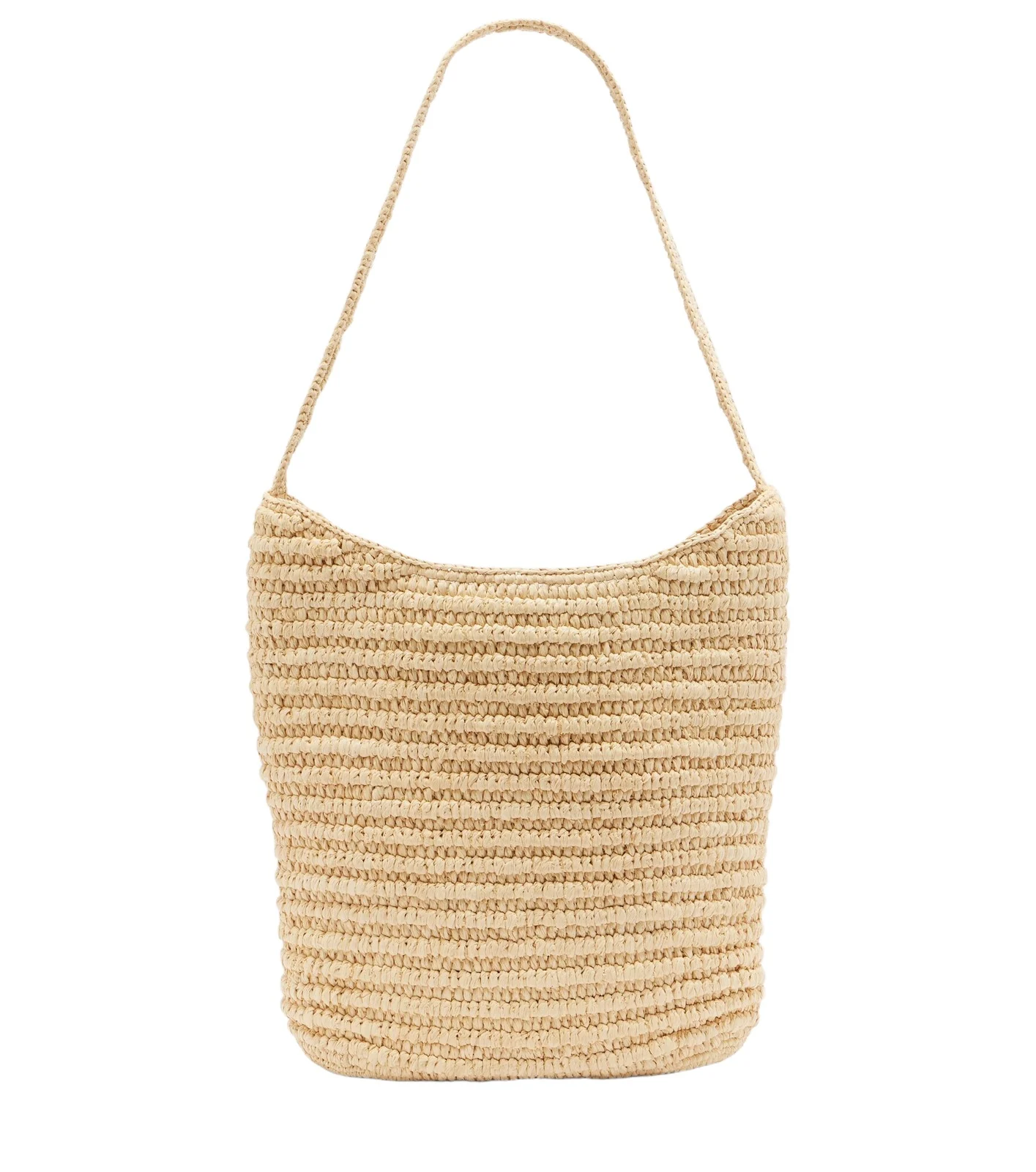 Alma Medium raffia shoulder bag