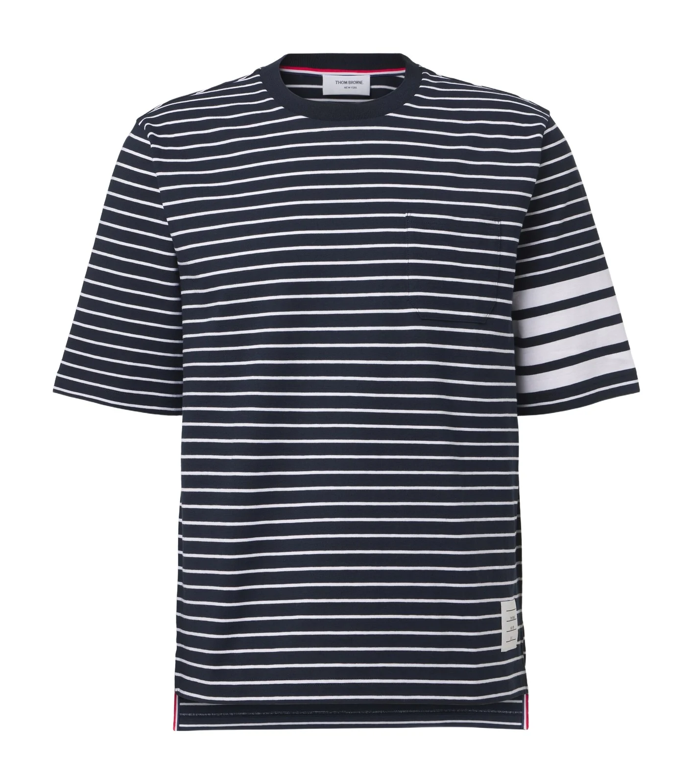 Thom Browne 4-Bar striped cotton T-shirt