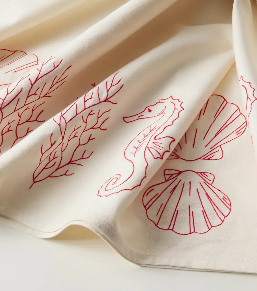 LES OTTOMANS Embroidered linen tablecloth | Thumbnail 3
