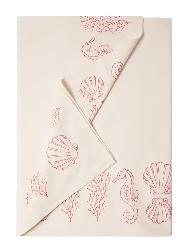 LES OTTOMANS Embroidered linen tablecloth