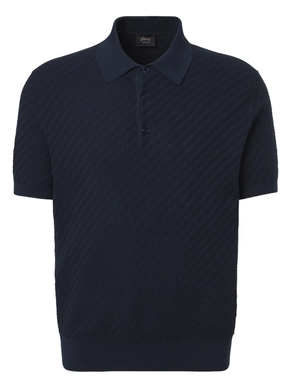 Cotton, silk, and cashmere polo shirt