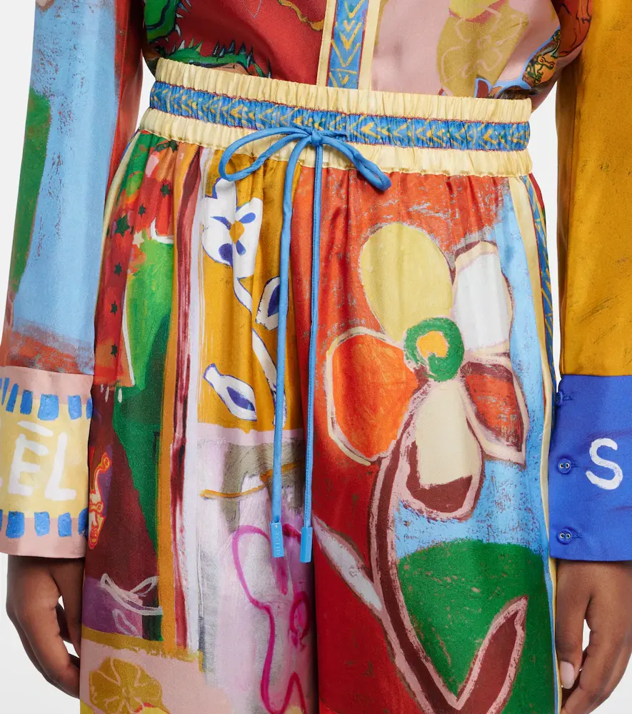 ALÉMAIS Alémais x MLAK printed silk twill wide-leg pants | Thumbnail 5 ALÉMAIS Alémais x MLAK printed silk twill wide-leg pants | Thumbnail 5