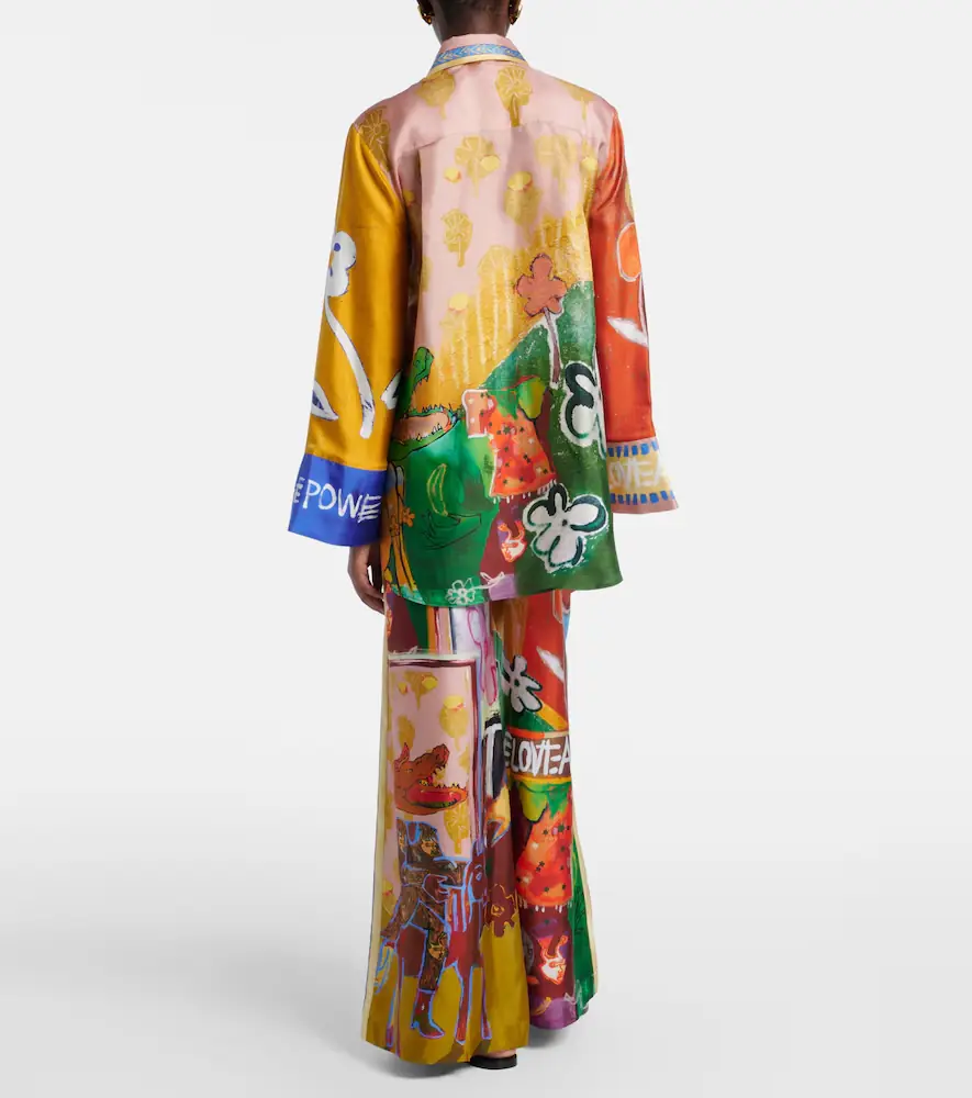 ALÉMAIS Alémais x MLAK printed silk twill wide-leg pants | Thumbnail 6 ALÉMAIS Alémais x MLAK printed silk twill wide-leg pants | Thumbnail 6