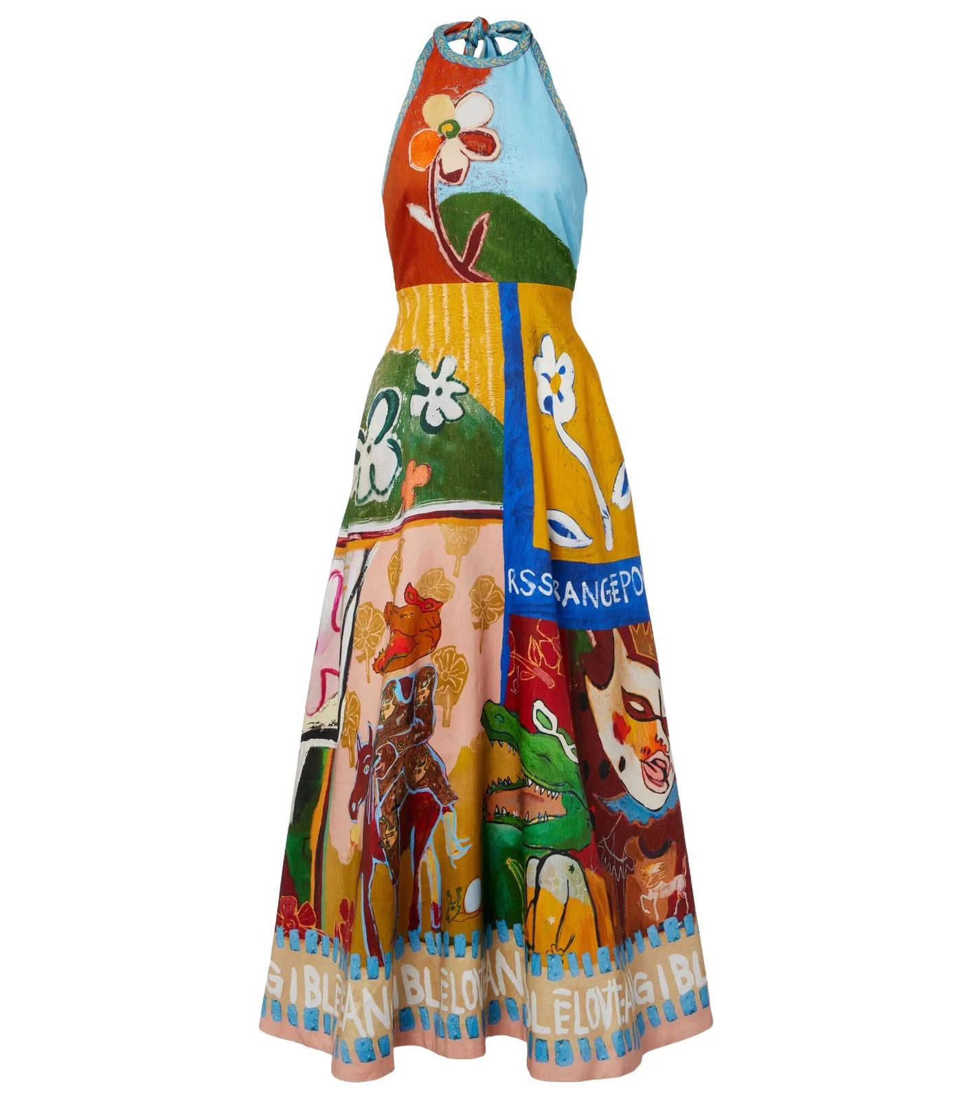 Alémais x MLAK printed linen-blend midi dress Alémais x MLAK printed linen-blend midi dress