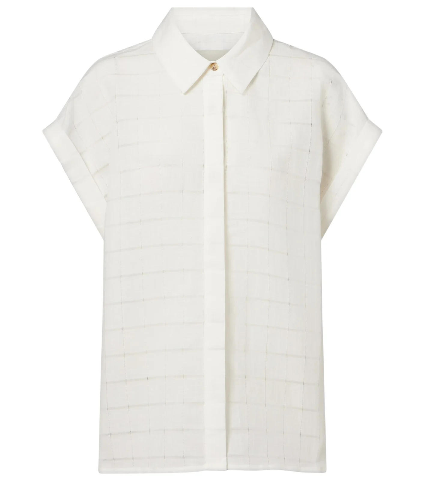 Andra linen and cotton checked shirt Andra linen and cotton checked shirt