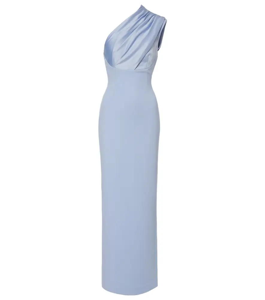 Solace London Gracie one-shoulder satin-trimmed gown | Image 1 Solace London Gracie one-shoulder satin-trimmed gown | Image 1