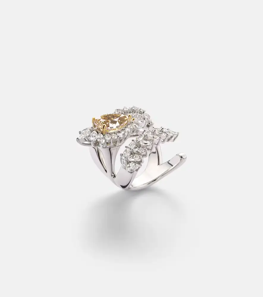 YEPREM Reign Supreme 18kt white gold ring with diamonds | Thumbnail 3