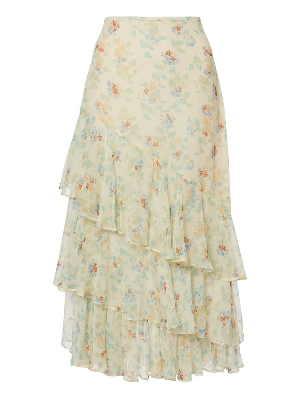 Meadow floral silk chiffon midi skirt Meadow floral silk chiffon midi skirt