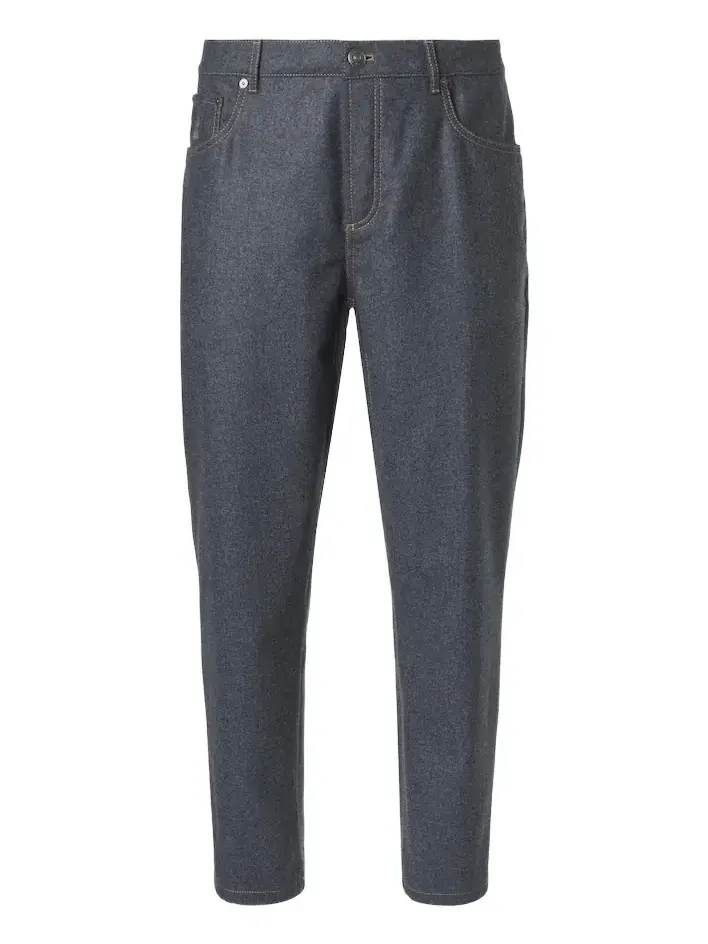 Virgin wool flannel straight pants Virgin wool flannel straight pants