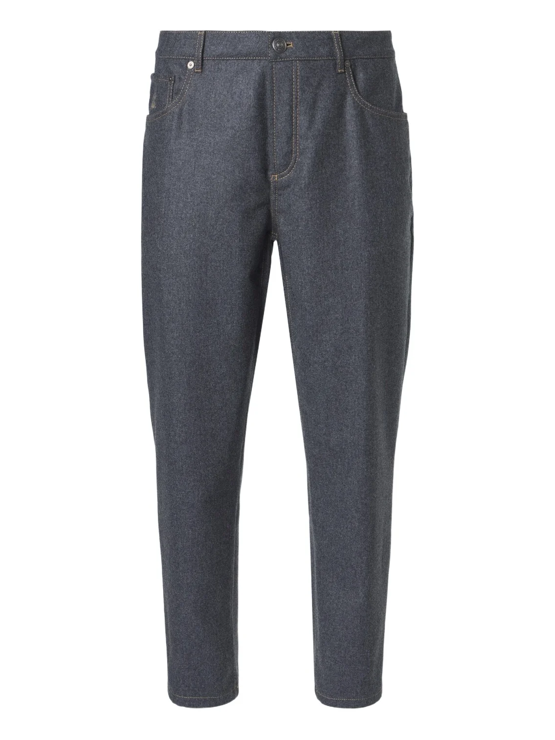 Virgin wool flannel straight pants Virgin wool flannel straight pants