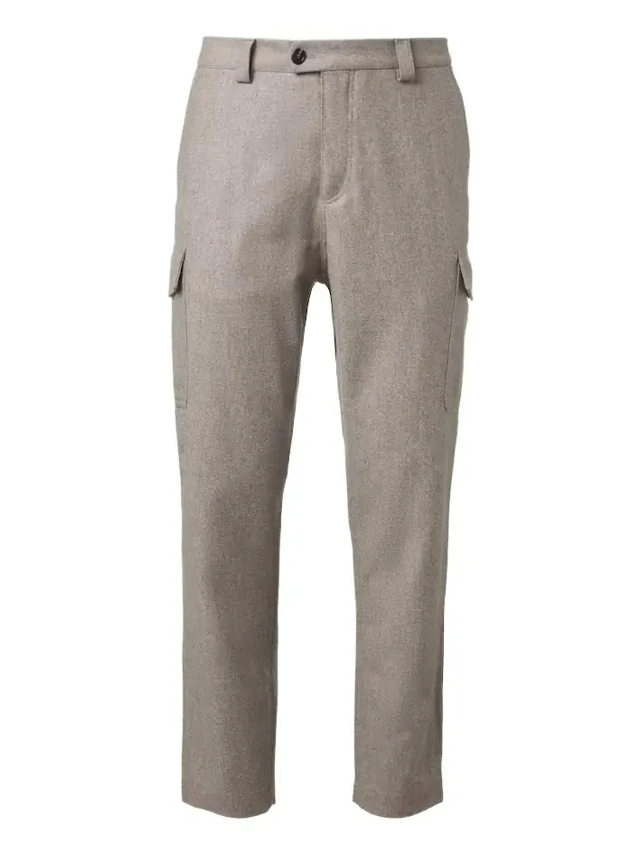 Wool tapered pants