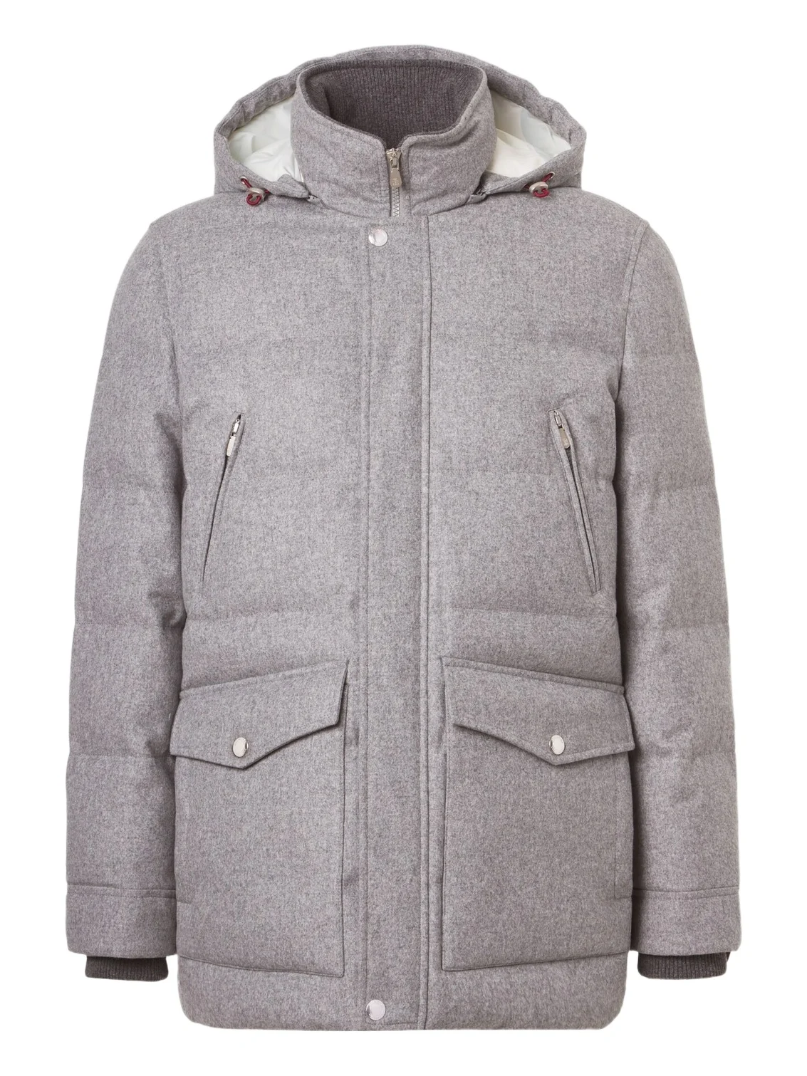 Wool flannel down jacket