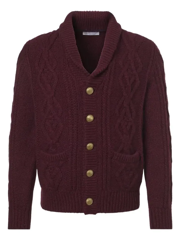 Cable-knit cashmere cardigan Cable-knit cashmere cardigan