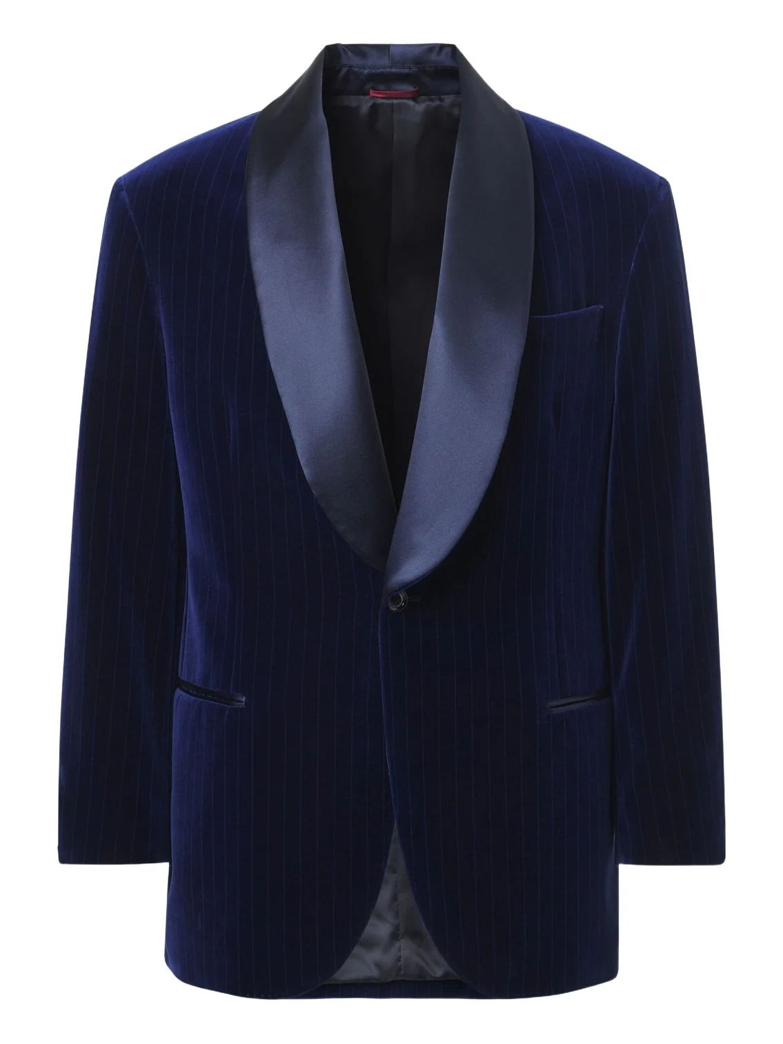 Pinstripe cotton velvet tuxedo jacket Pinstripe cotton velvet tuxedo jacket