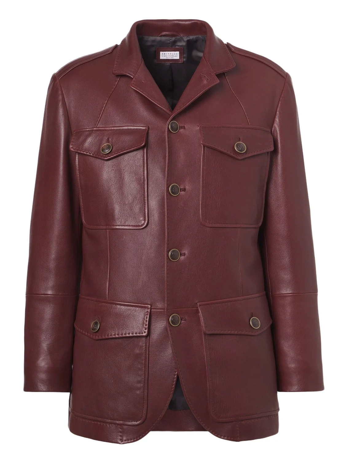 Brunello Cucinelli Leather field jacket