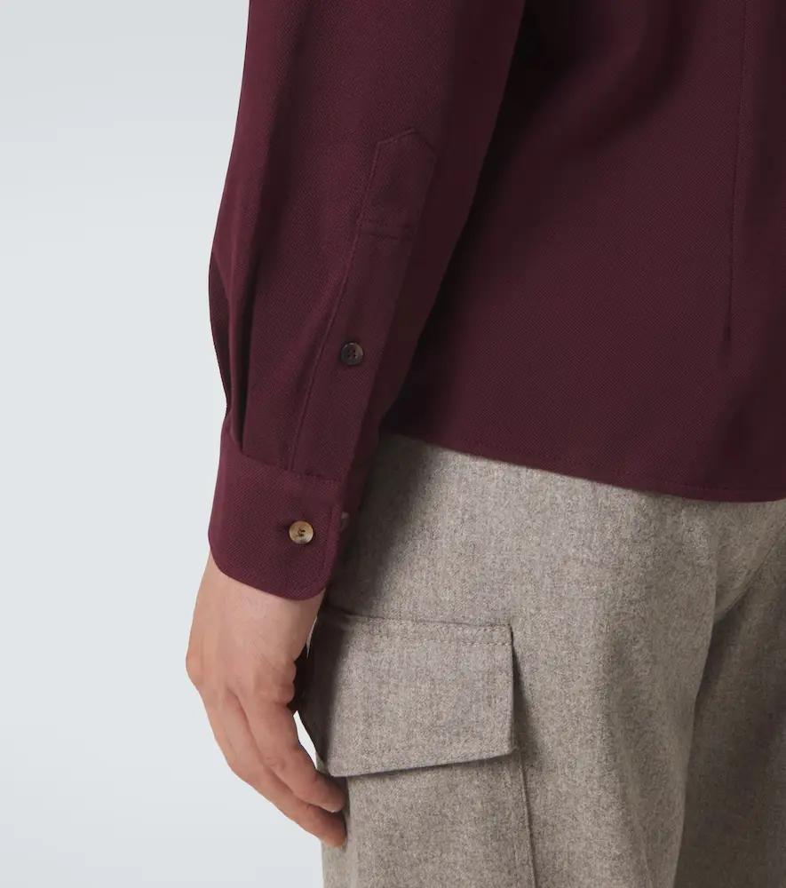 Brunello Cucinelli Cotton piqué shirt | Thumbnail 2