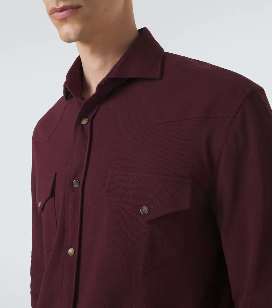 Brunello Cucinelli Cotton piqué shirt | Thumbnail 5
