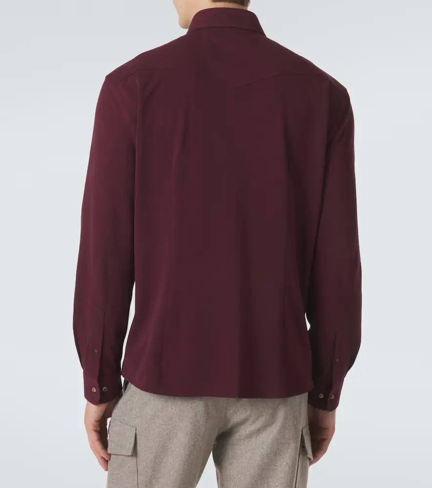 Brunello Cucinelli Cotton piqué shirt | Thumbnail 6