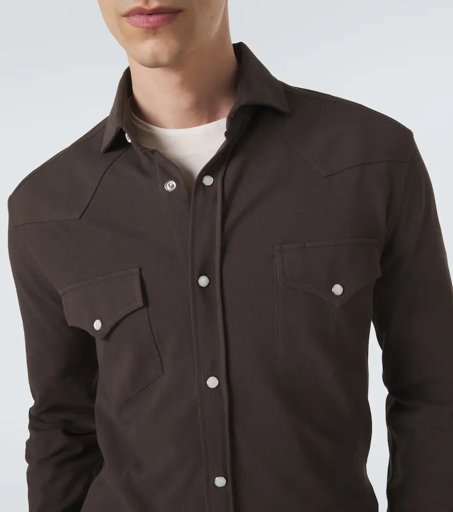 Brunello Cucinelli Cotton piqué shirt | Thumbnail 3 Brunello Cucinelli Cotton piqué shirt | Thumbnail 3