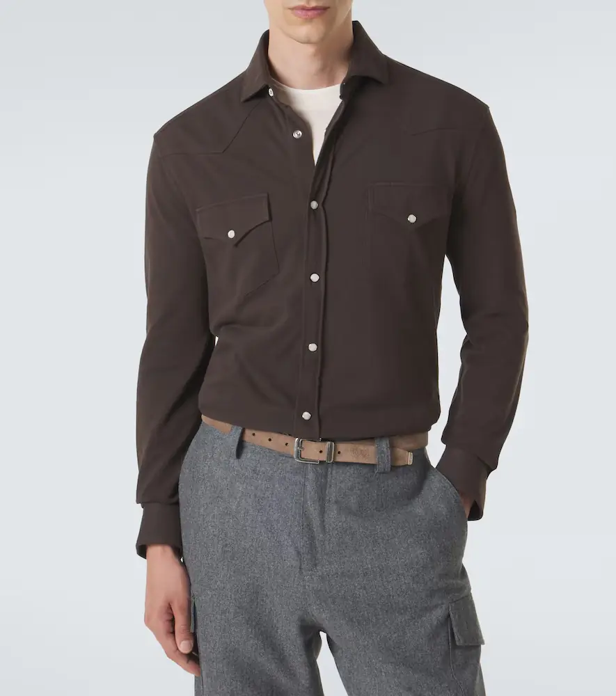 Brunello Cucinelli Cotton piqué shirt | Thumbnail 4 Brunello Cucinelli Cotton piqué shirt | Thumbnail 4