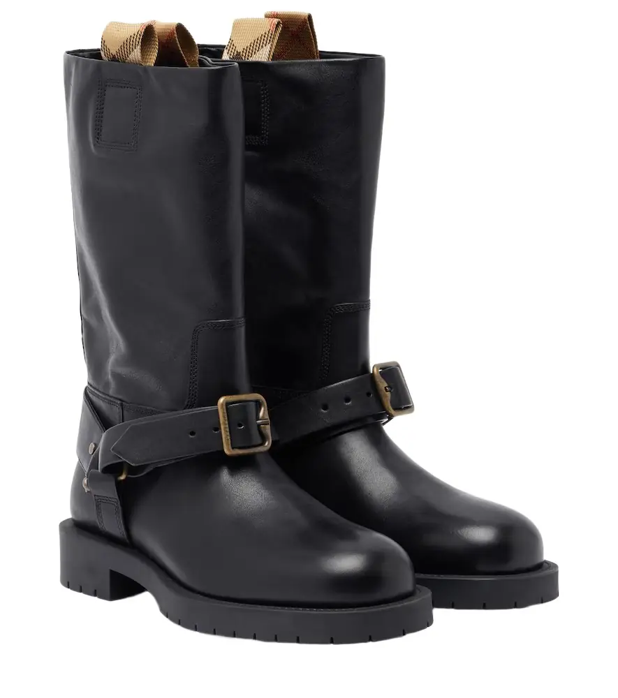 Burberry Soft Saddle leather mid-calf boots | Image 1 Burberry Soft Saddle leather mid-calf boots | Image 1