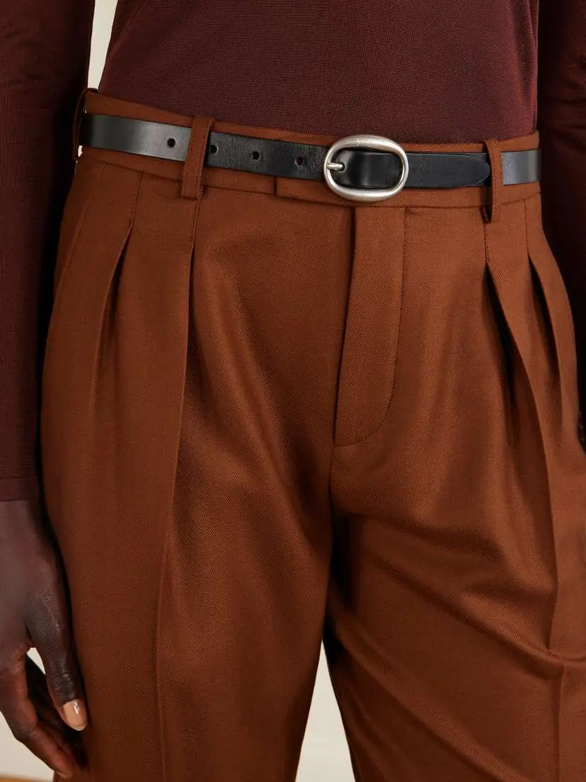 Saint Laurent Pleated Cashmere Shorts | Thumbnail 5