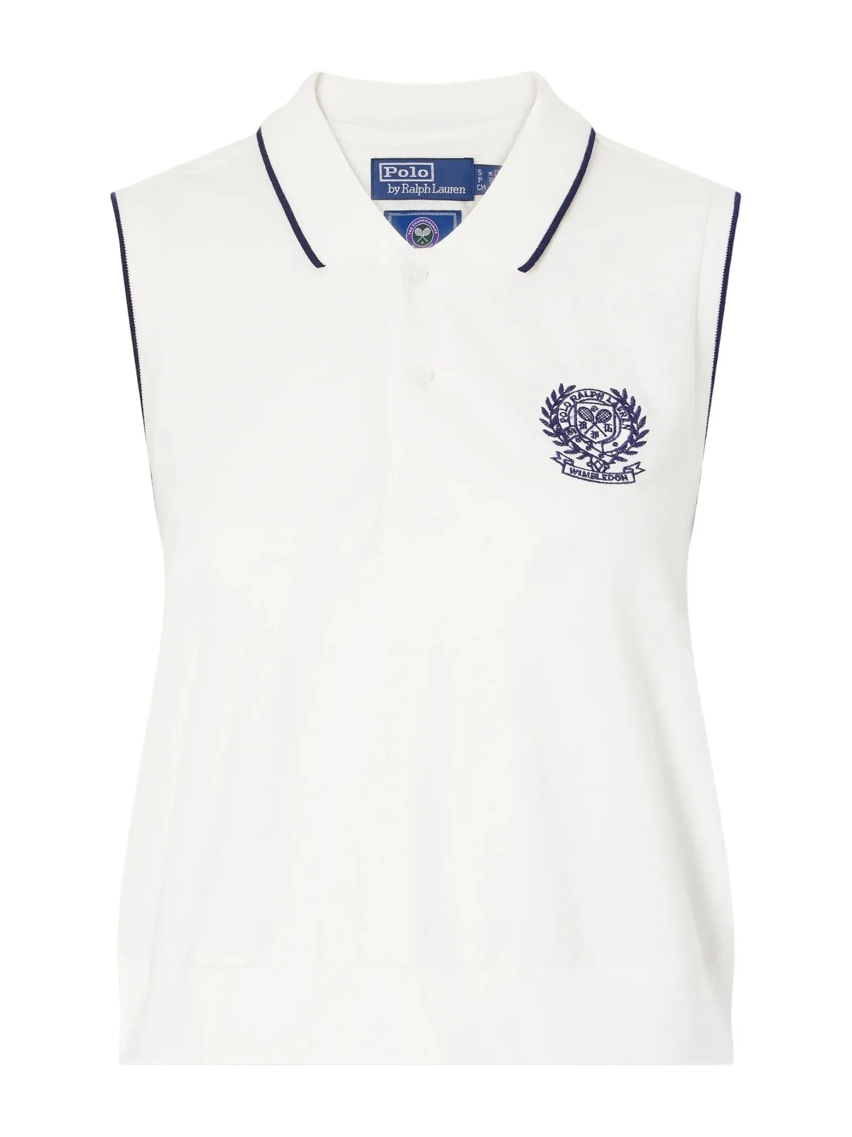 + Wimbledon Logo-embroidered Cotton-blend Jersey Polo Vest + Wimbledon Logo-embroidered Cotton-blend Jersey Polo Vest