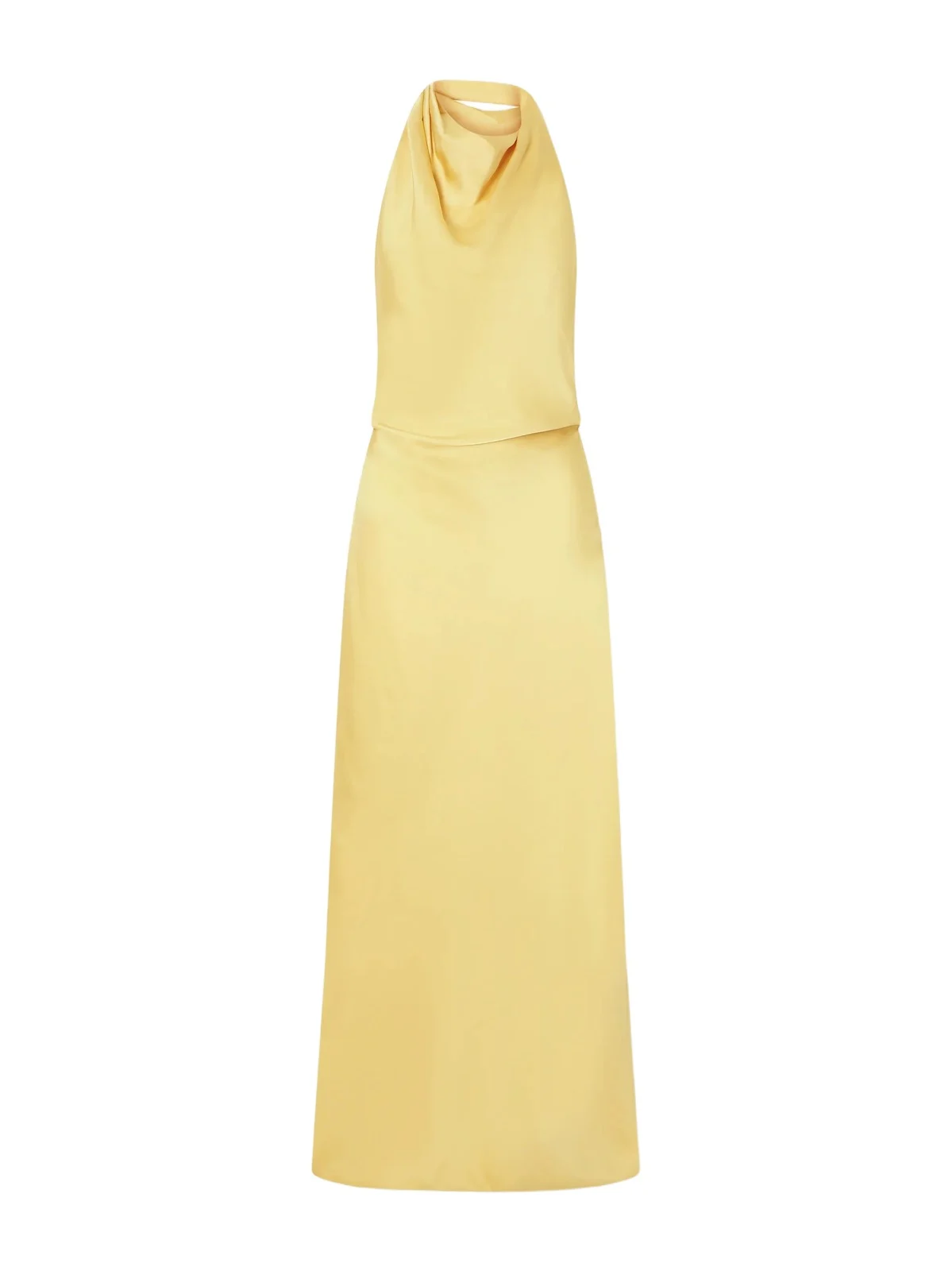 Reannon Draped Satin Halterneck Gown Reannon Draped Satin Halterneck Gown