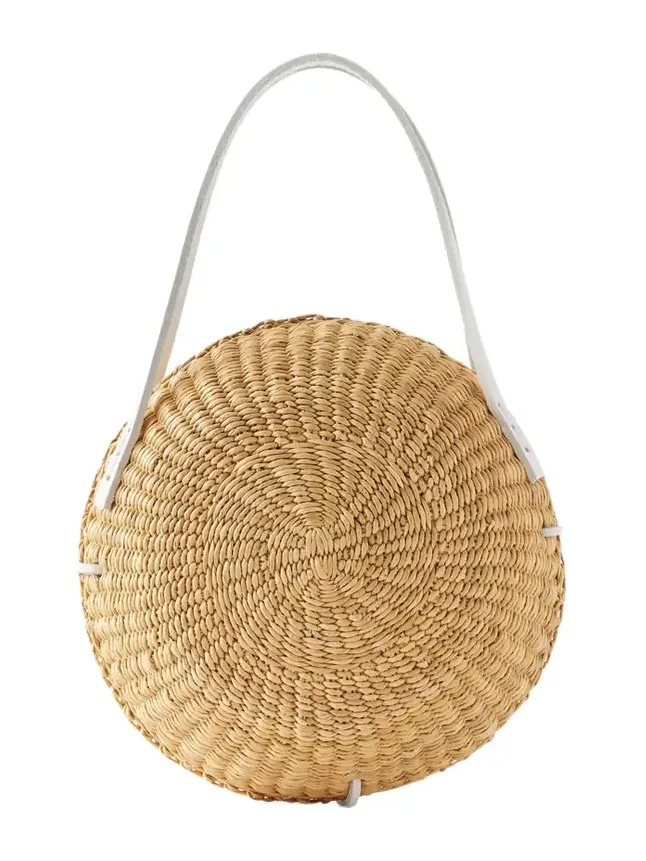 Talata Mini Leather-trimmed Raffia Top-handle Bag Talata Mini Leather-trimmed Raffia Top-handle Bag