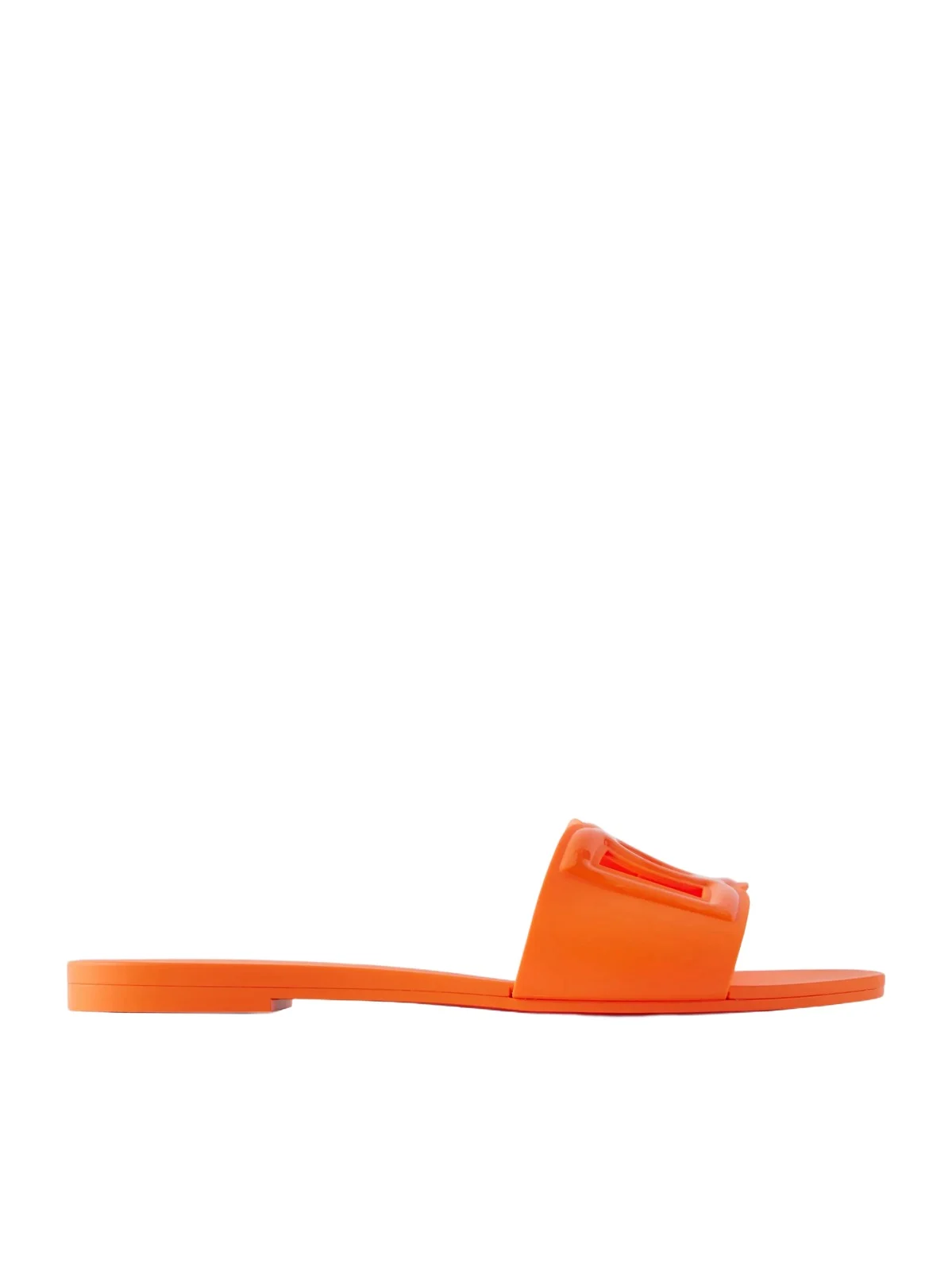 Dolce & Gabbana Bianca Logo-embossed Rubber Slides