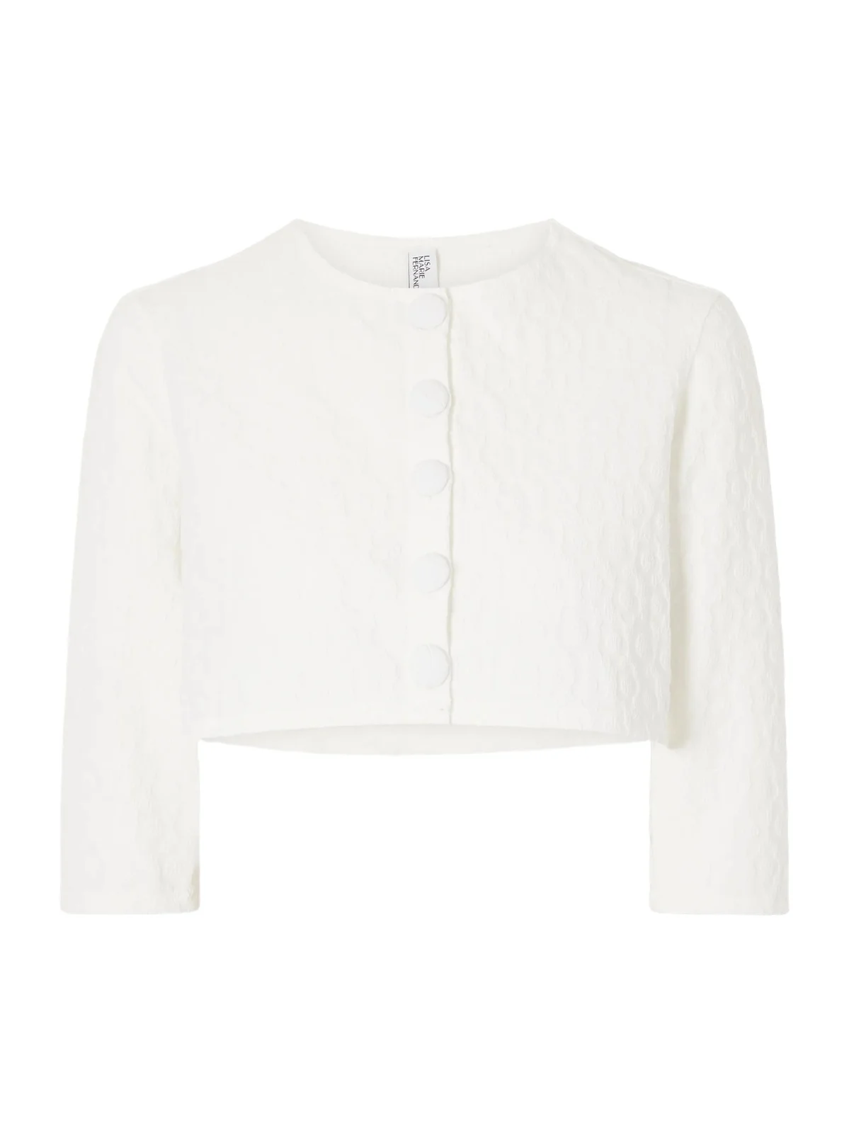 Cropped Floral-jacquard Cardigan Cropped Floral-jacquard Cardigan