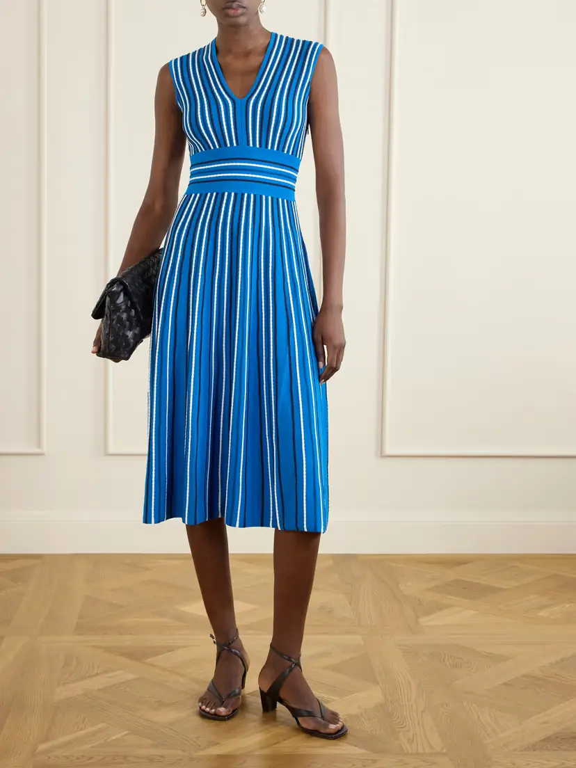 Max Mara Agreste Striped Knitted Midi Dress | Thumbnail 2