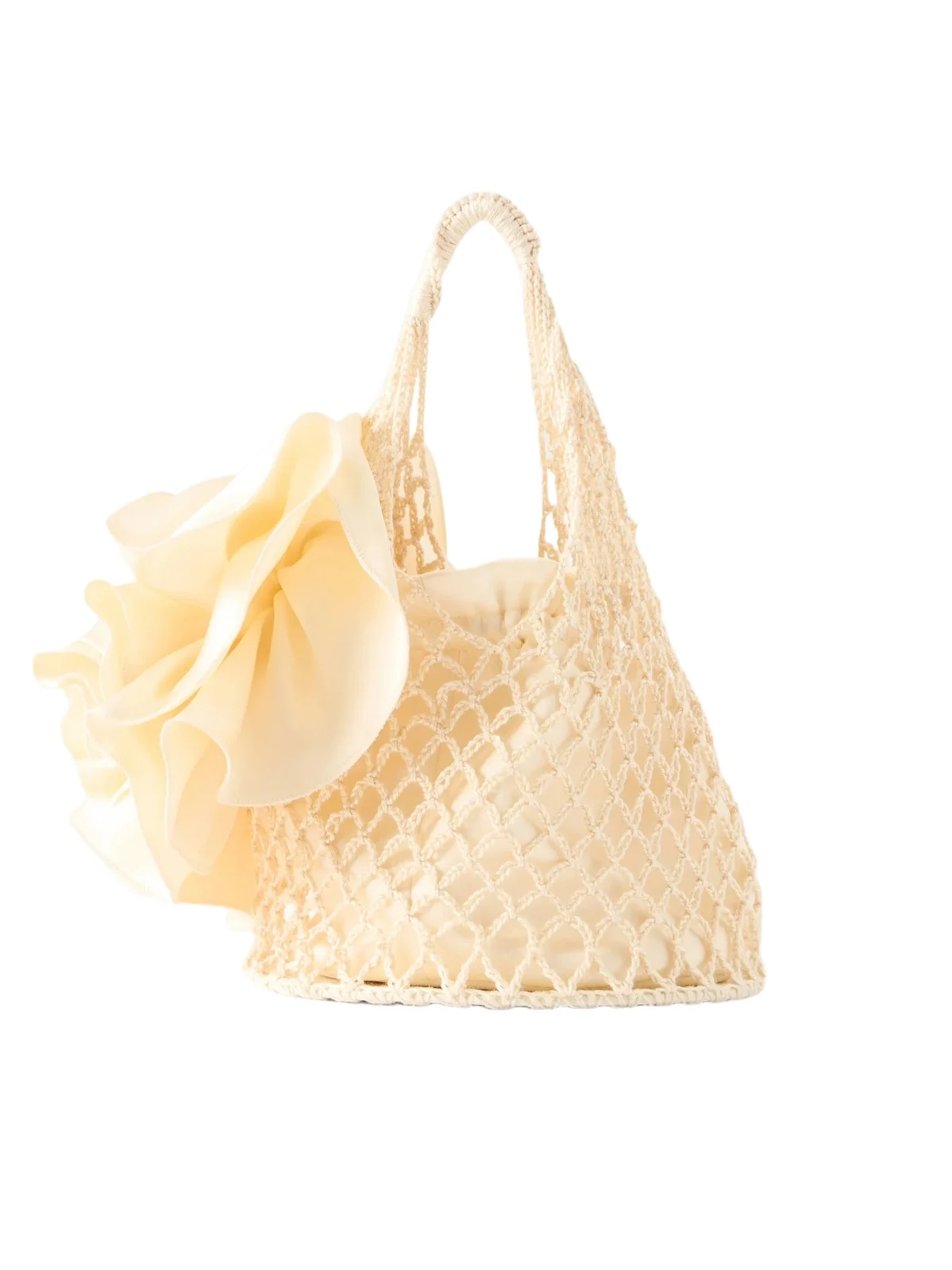 Devana Mini Leather-trimmed Silk And Cotton-blend Knitted Top-handle Bag