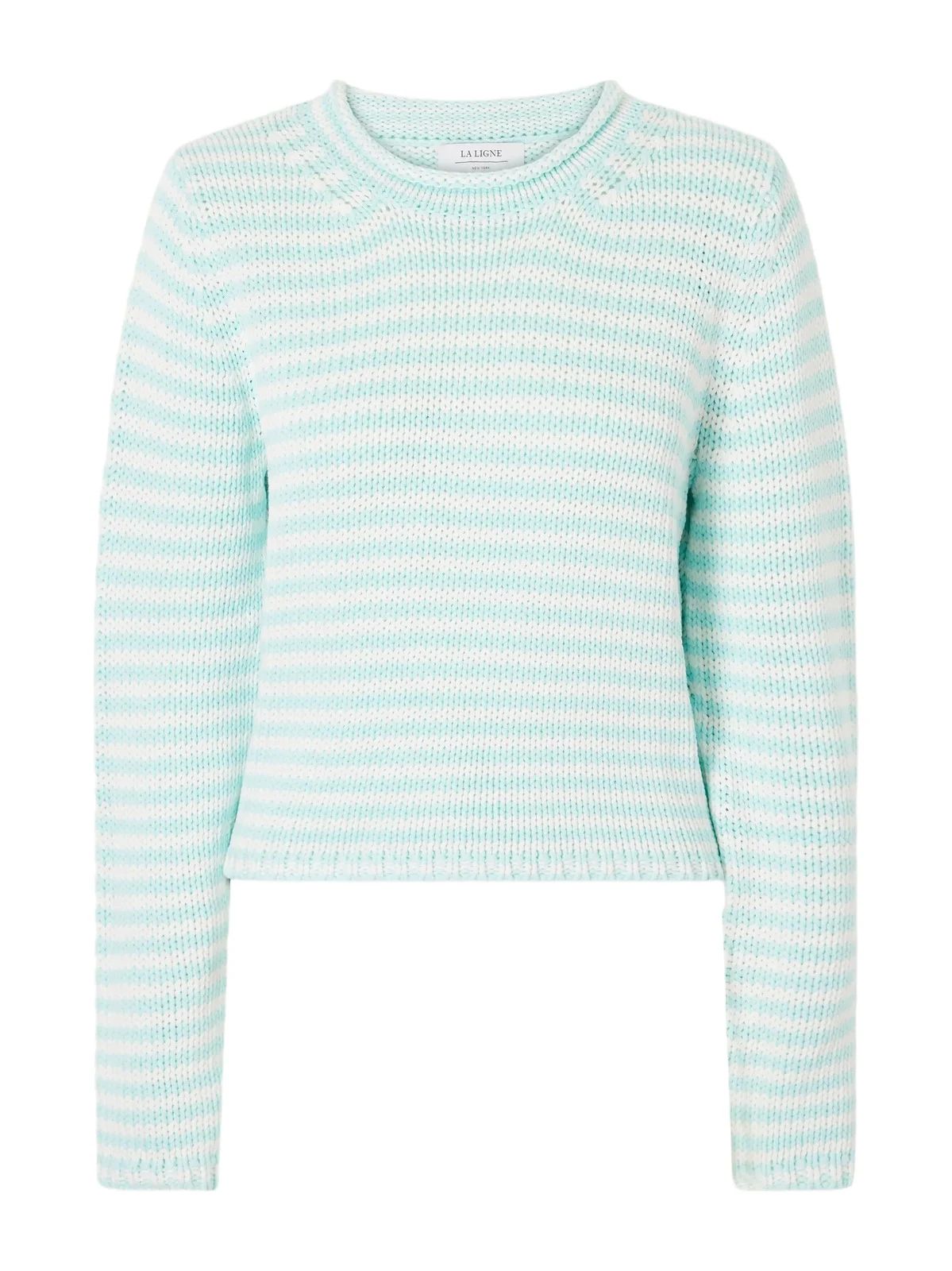La Ligne Mini Marina Cropped Striped Cotton Sweater
