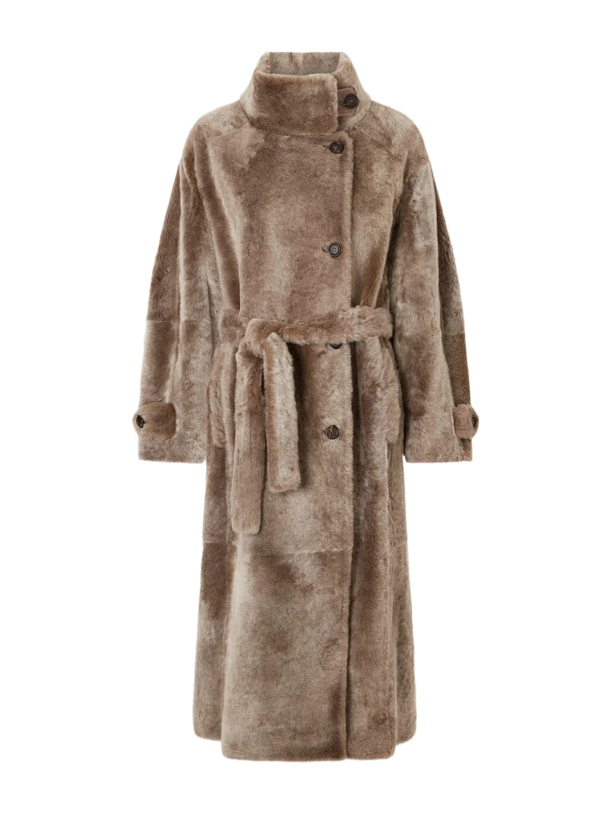 Brunello Cucinelli Belted Shearling Coat