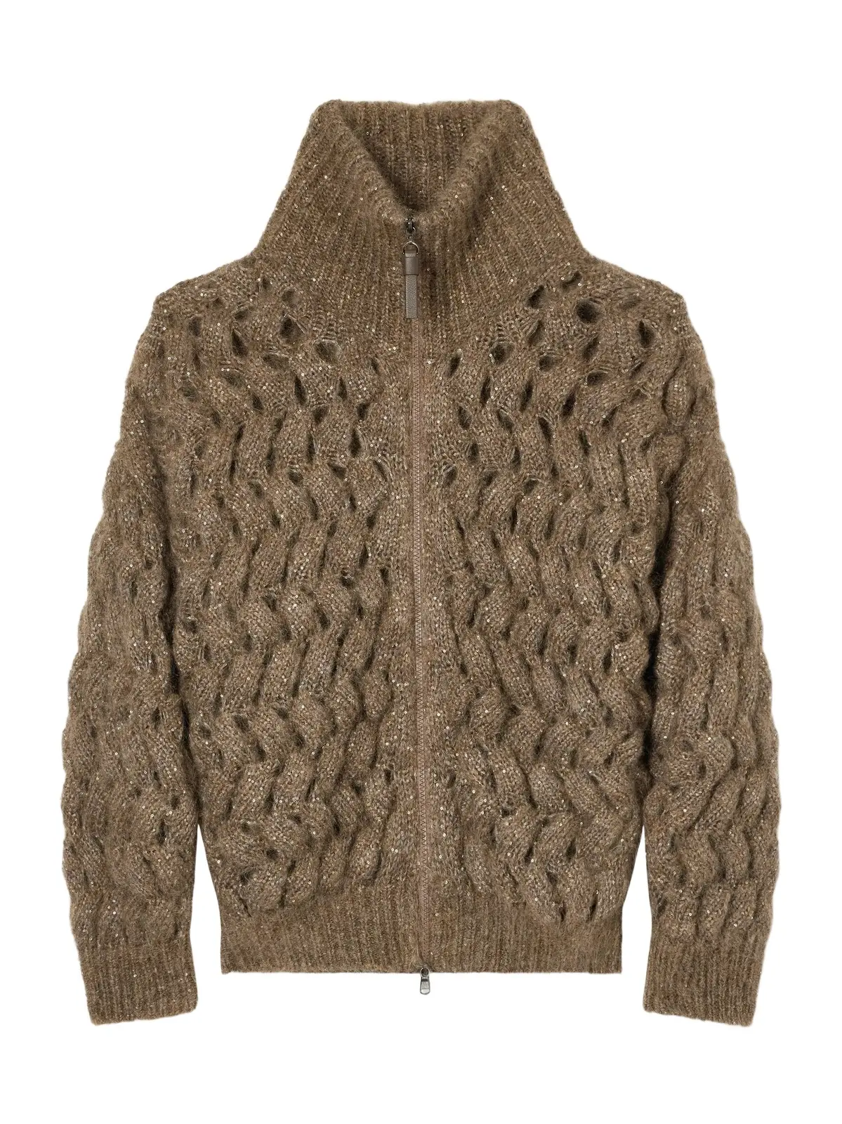 Sequin-embellished Mohair-blend Zip-up Cardigan Sequin-embellished Mohair-blend Zip-up Cardigan