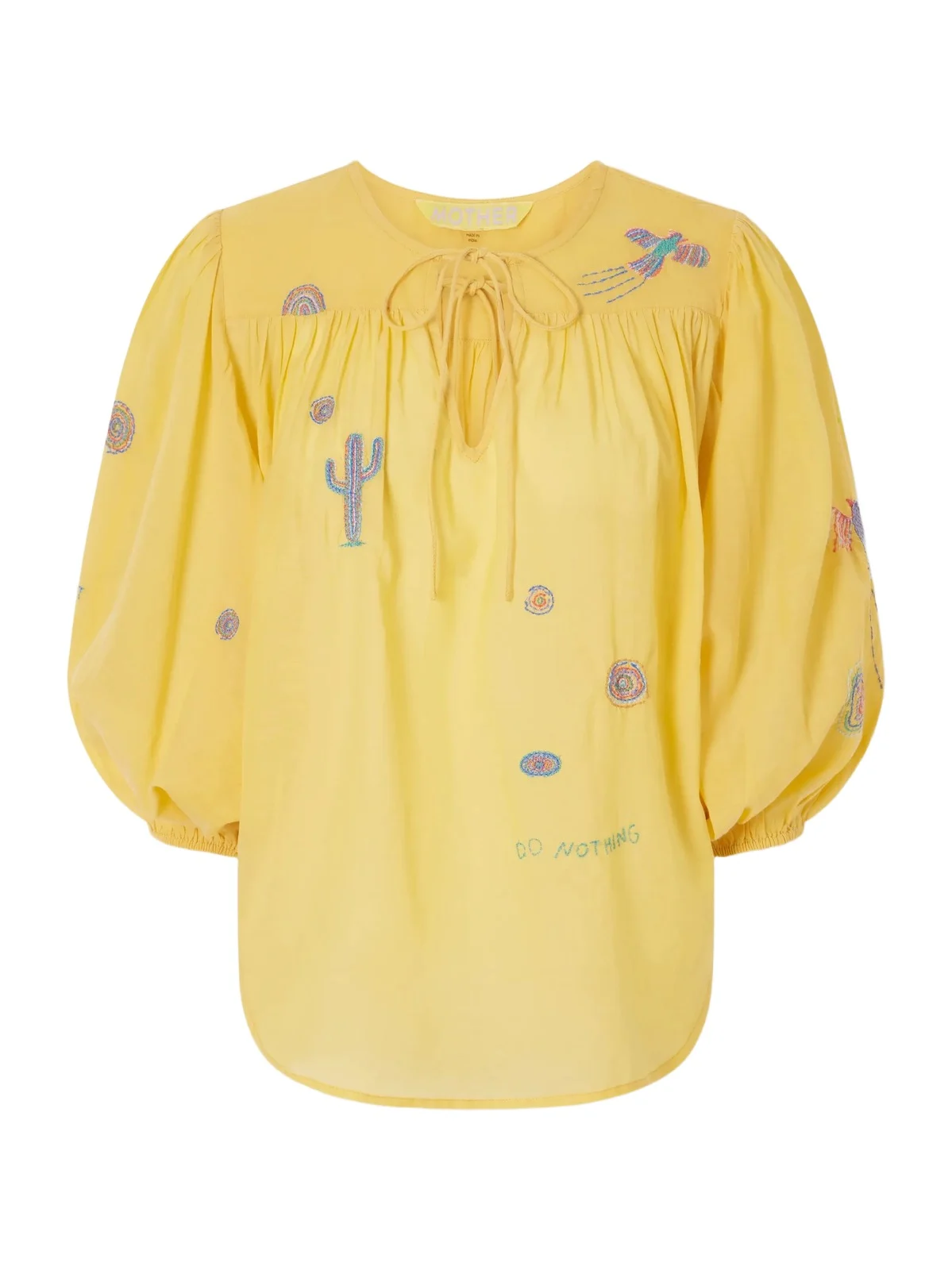 The Breeze Embroidered Cotton-blend Voile Blouse The Breeze Embroidered Cotton-blend Voile Blouse