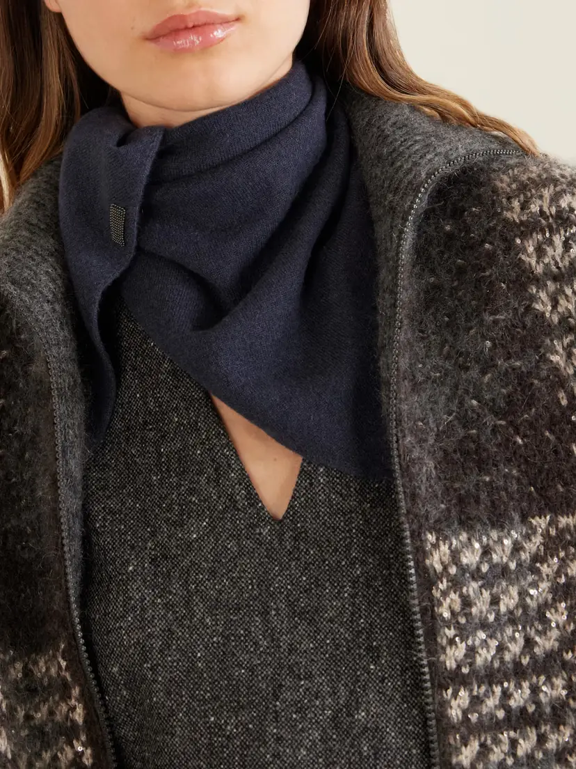 Brunello Cucinelli Bead-embellished Cashmere Scarf | Thumbnail 2