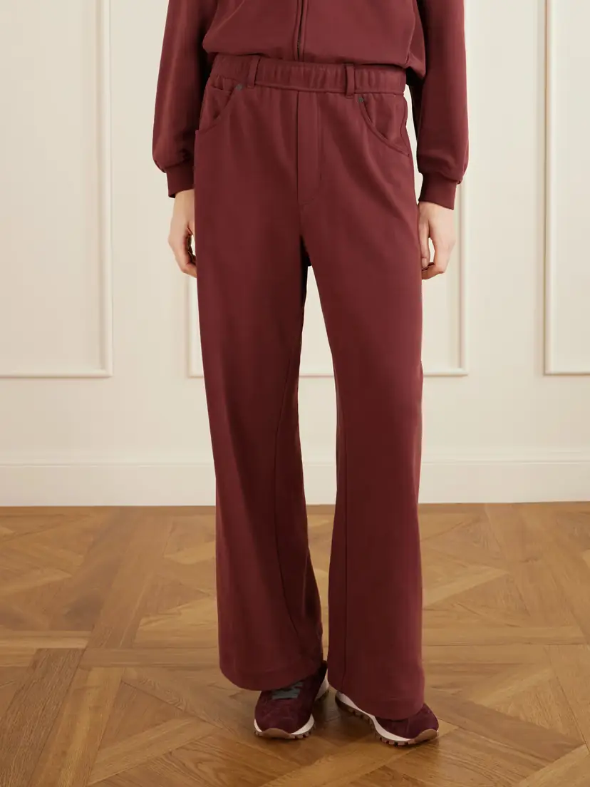 Brunello Cucinelli Cotton-jersey Wide-leg Pants | Thumbnail 3